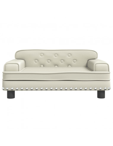 Divano per Bambini Crema 70x45x30 cm in Similpelle