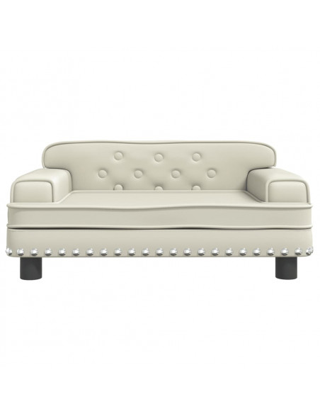 Divano per Bambini Crema 70x45x30 cm in Similpelle