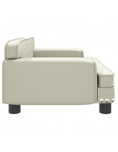 Divano per Bambini Crema 70x45x30 cm in Similpelle