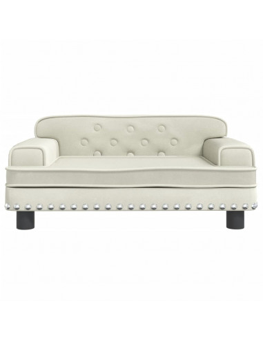 Divano per Bambini Crema 70x45x30 cm in Velluto