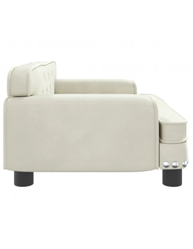 Divano per Bambini Crema 70x45x30 cm in Velluto