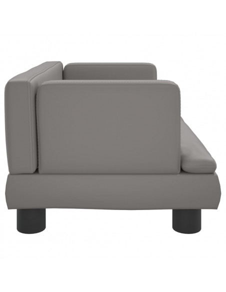 Divano per Bambini Grigio 60x40x30 cm in Similpelle