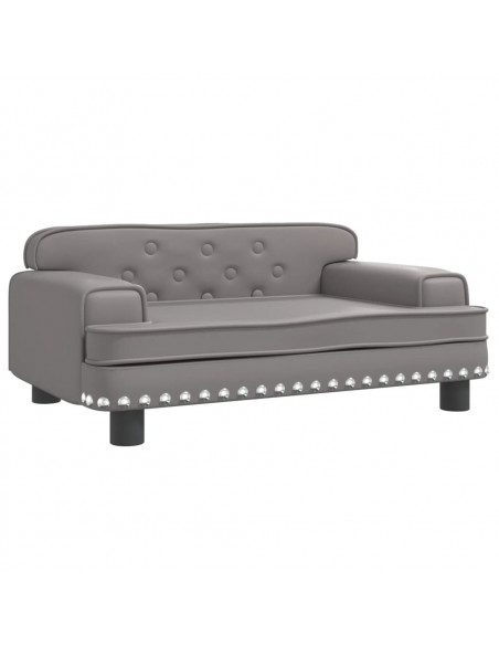 Divano per Bambini Grigio 70x45x30 cm in Similpelle