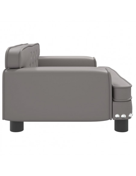 Divano per Bambini Grigio 70x45x30 cm in Similpelle