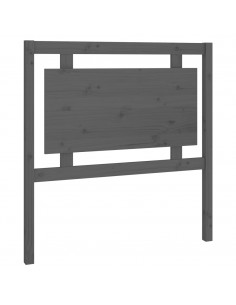Testiera per Letto Grigia 95,5x4x100 cm Legno Massello di Pino 2
