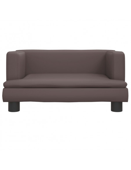 Divano per Bambini Marrone 60x40x30 cm in Similpelle