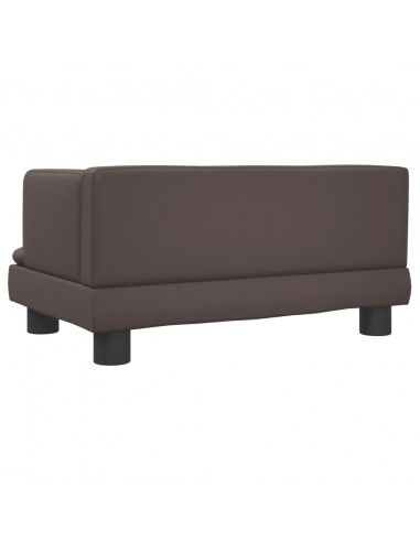 Divano per Bambini Marrone 60x40x30 cm in Similpelle