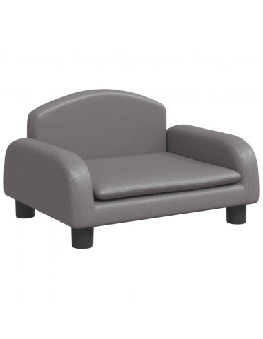 Divano per Bambini Grigio 50x40x30 cm in Similpelle