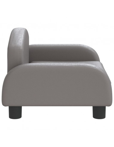 Divano per Bambini Grigio 50x40x30 cm in Similpelle