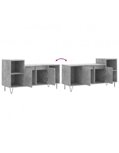 Mobile per TV Grigio Cemento 100x35x55 cm Legno Multistrato