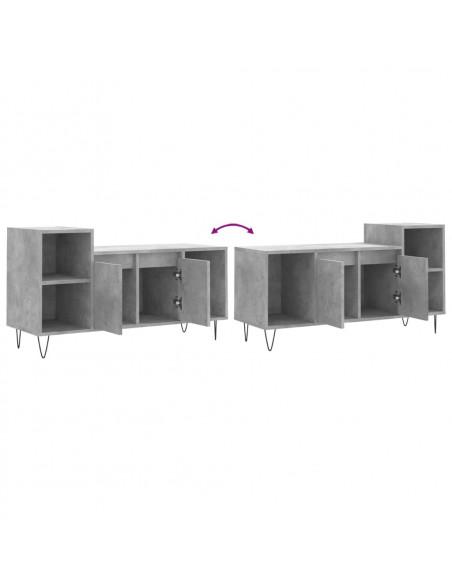 Mobile per TV Grigio Cemento 100x35x55 cm Legno Multistrato