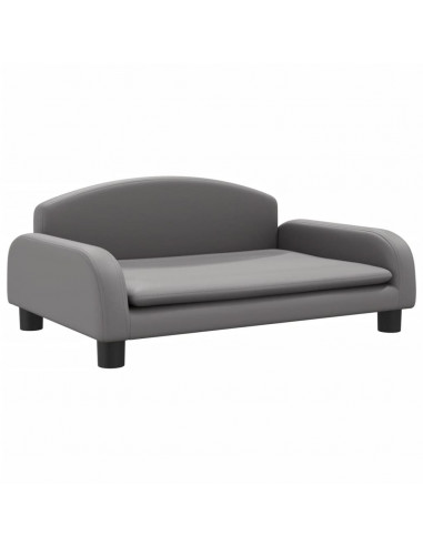 Divano per Bambini Grigio 70x45x30 cm in Similpelle