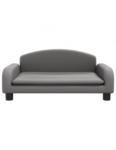 Divano per Bambini Grigio 70x45x30 cm in Similpelle