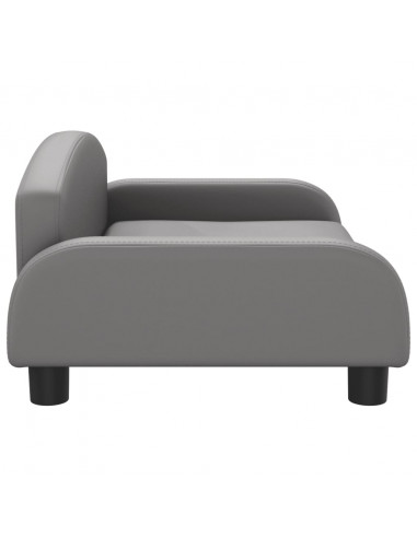 Divano per Bambini Grigio 70x45x30 cm in Similpelle