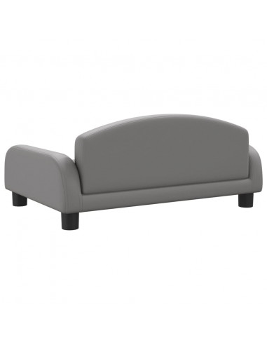 Divano per Bambini Grigio 70x45x30 cm in Similpelle