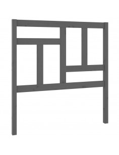 Testiera per Letto Grigia 95,5x4x100 cm Legno Massello di Pino 2