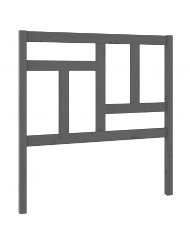 Testiera per Letto Grigia 95,5x4x100 cm Legno Massello di Pino