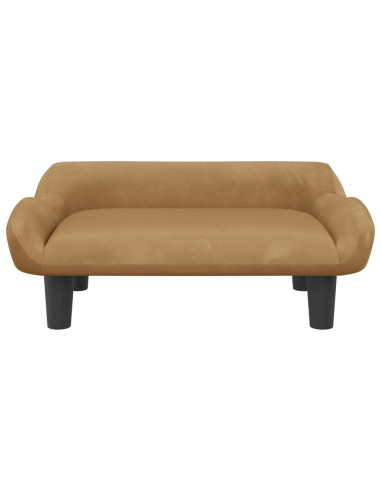 Divano per Bambini Marrone 70x40x24 cm in Velluto