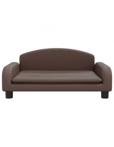 Divano per Bambini Marrone 70x45x30 cm in Similpelle