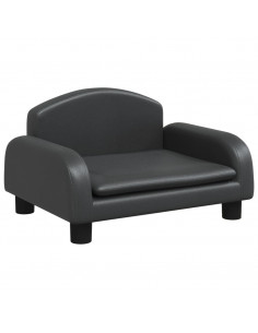 Divano per Bambini Nero 50x40x30 cm in Similpelle 2