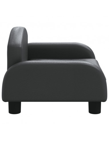 Divano per Bambini Nero 50x40x30 cm in Similpelle
