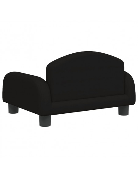 Divano per Bambini Nero 50x40x30 cm in Tessuto