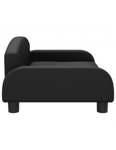Divano per Bambini Nero 70x45x30 cm in Similpelle