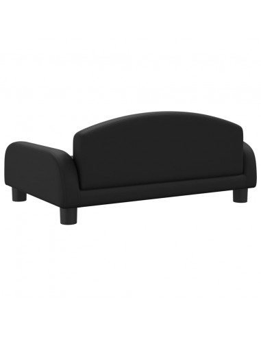 Divano per Bambini Nero 70x45x30 cm in Similpelle