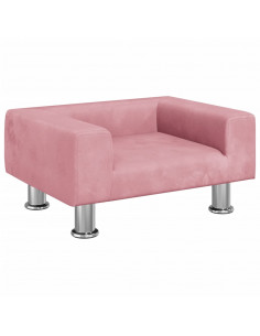 Divano per Bambini Rosa 50x40x26,5 cm in Velluto 2