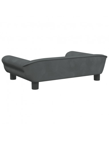 Divano per Bambini Grigio Scuro 70x45x26 cm in Velluto