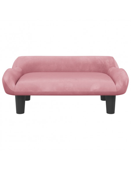 Divano per Bambini Rosa 70x40x24 cm in Velluto
