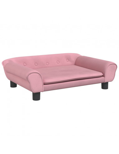 Divano per Bambini Rosa 70x45x26 cm in Velluto