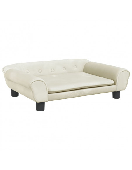 Divano per Bambini Crema 70x45x26 cm in Velluto