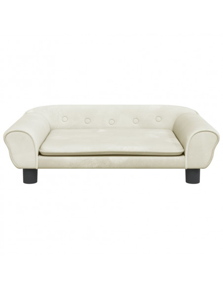 Divano per Bambini Crema 70x45x26 cm in Velluto