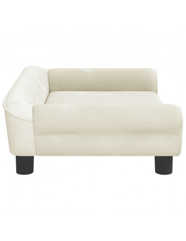 Divano per Bambini Crema 70x45x26 cm in Velluto