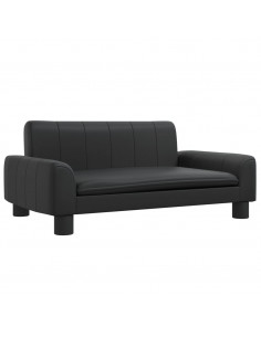 Divano per Bambini Nero 70x45x30 cm in Similpelle 2