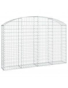 Cesto Gabbione ad Arco 200x30x120/140 cm Ferro Zincato 2