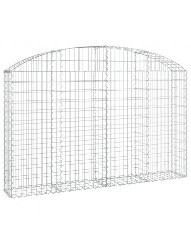 Cesto Gabbione ad Arco 200x30x120/140 cm Ferro Zincato