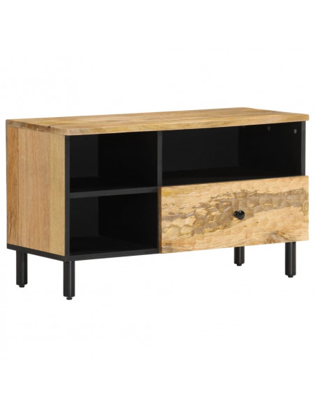 Mobile Porta TV 80x33x46 cm in Legno Massello di Mango