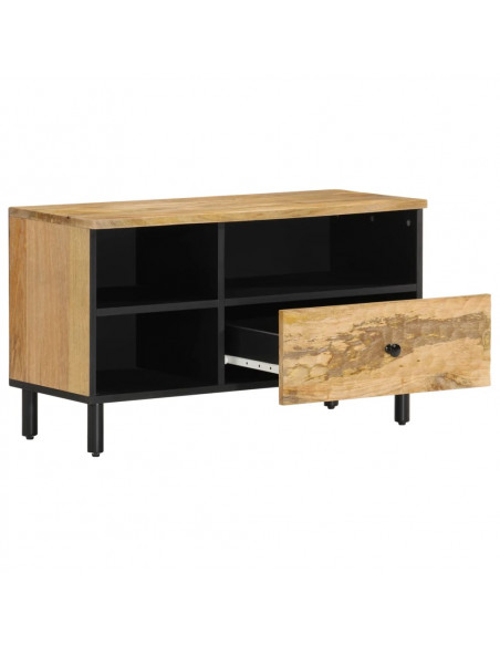 Mobile Porta TV 80x33x46 cm in Legno Massello di Mango