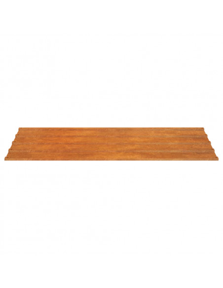 Pannelli per Tetti 12 pz Ruggine 80x44 cm in Acciaio Corten