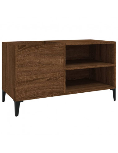 Mobile Porta Dischi Rovere Marrone 84,5x38x48 Legno Multistrato