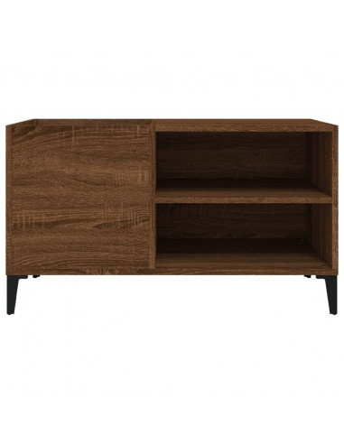Mobile Porta Dischi Rovere Marrone 84,5x38x48 Legno Multistrato