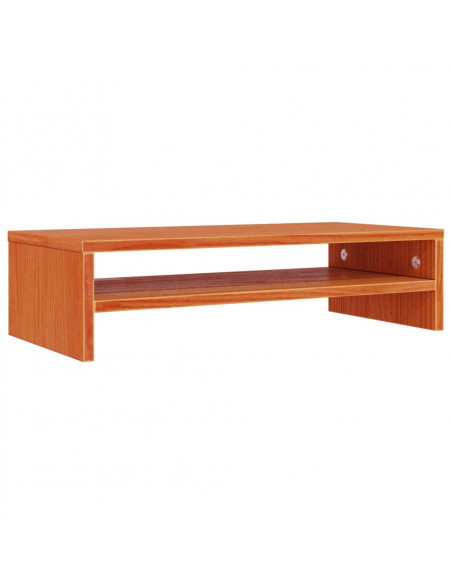 Supporto Monitor Marrone Cera 50x24x13 cm Legno Massello Pino