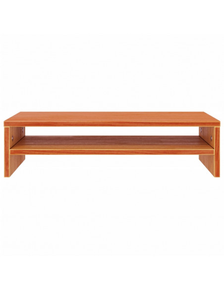 Supporto Monitor Marrone Cera 50x24x13 cm Legno Massello Pino
