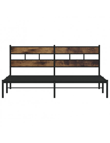 Giroletto senza Materaso in Metallo Rovere Fumo 193x203 cm