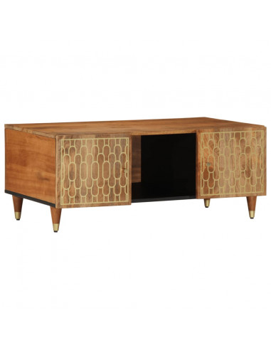 Tavolino da Salotto 100x54x40 cm in Legno Massello di Mango