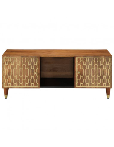 Tavolino da Salotto 100x54x40 cm in Legno Massello di Mango