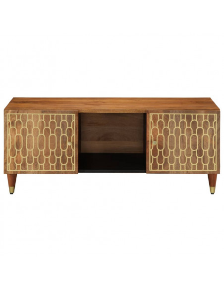 Tavolino da Salotto 100x54x40 cm in Legno Massello di Mango