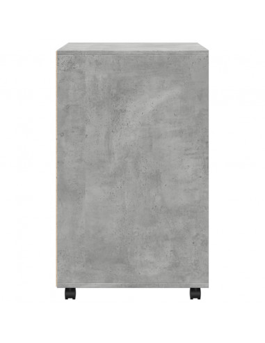Mobiletto con Ruote Grigio Cemento 60x48x81 cm in Truciolato